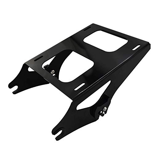 Gloss Black Two Up Tour Pack Mounting Luggage Rack & Detachable 4 Point Docking Hardware Kit Compatible With Harley Touring Road King Street Glide Road Glide 2014-2022 #TOP1