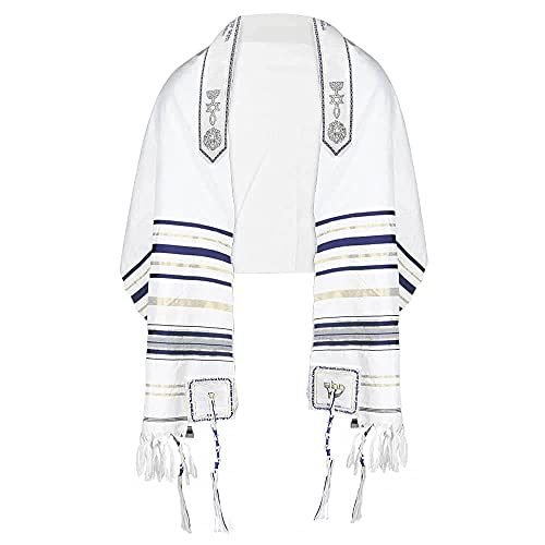 Messianic Tallit Prayer Shawl 72 x 22 with Bag | Designed in Israel