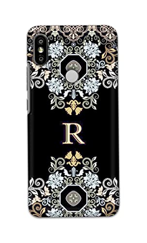 Image of PRINTFIDAA Name II Initial II Letter Floral Pattern Alphabet R Printed Designer Hard Back Case Cover for Xiaomi Redmi Y2 / Redmi S2 -(SS) MVN1007
