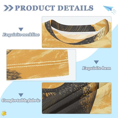 Boys Short Sleeve T-Shirts Cormorant Yellow Bird Rashguard Kids Swim Shirts Sun UPF 50+3