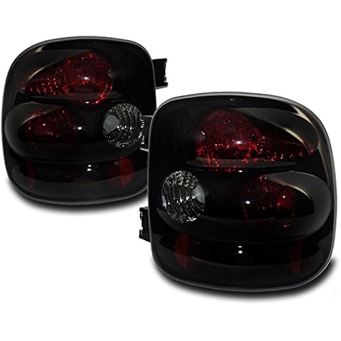 ZMAUTOPARTS Chevy Silverado/GMC Sierra Stepside Altezza Tail Light Black/Smoke Set New Cover