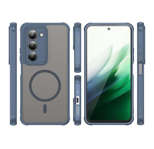 Image of Compatible with REDMI 15 (169mm) Case Cover,Compatible with MagSafe,Anti-Fall,Compatible with Xiaomi Redmi 15 (169mm) 25057RN09E Cell Protective Phone Case Blue