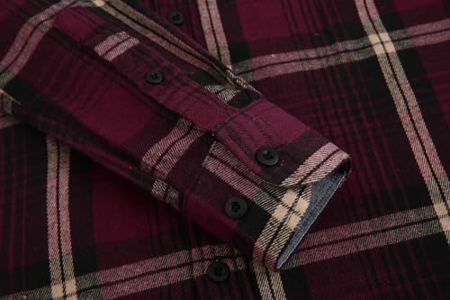 Alex Vando Mens Button Down Shirts Regular Fit Long Sleeve Casual Plaid Flannel Shirt