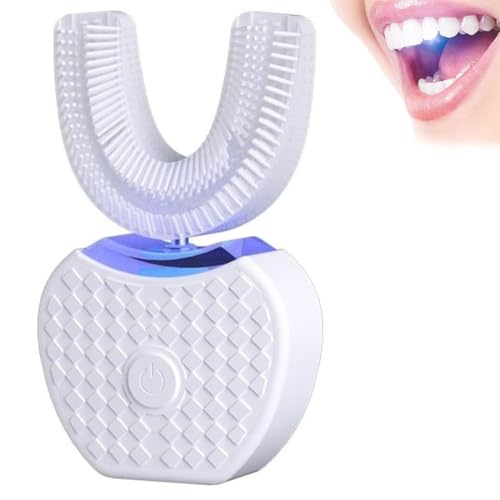 Spazzolino da denti Automatico Sonic Brush V5, Spazzolino da denti elettrico Ultrasonico A Forma di U a 360°, Elettrico Intelligente Senza Fili Per Adulti