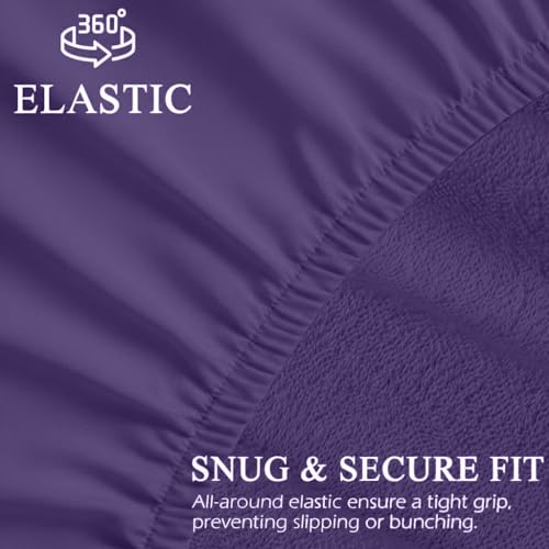 Image of Trance Cotton Feel Terry Ultra Soft Waterproof Mattress Protector Twin Bed Size | Breathable - Hypoallergenic Bed Cover (78x48 inch | 6.5x4 feet, Plum - Pack of 1)