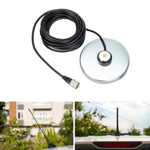 Antenas de 12 cm con ventosa y cable coaxial de 5m para aumento de señales QYT 7