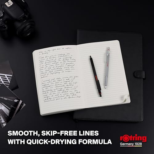 Image of Rotring 600 Series Silver Barrel Gel Pen | Black Ink Gelpen