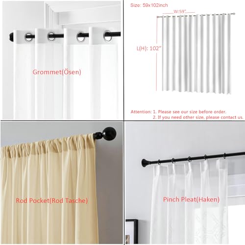 Whoiy 55 x 85 Blackout Curtains 2 Panels, Modern Brown Bedroom Curtains Grommet for Living Room, 55 x 85 Inches