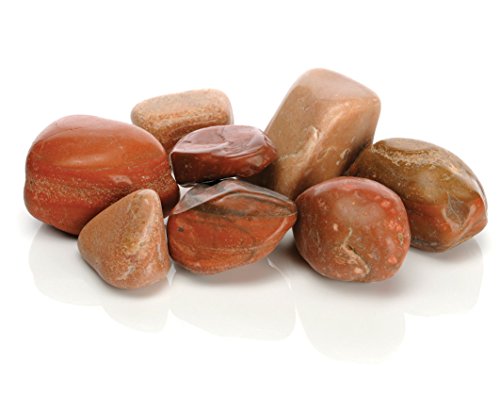 biOrb 46051 Juego de guijarros, rojo - atractiva decoración de acuario para diseñar el fondo, compuesto de guijarros de mármol | adecuado para agua dulce y agua marina