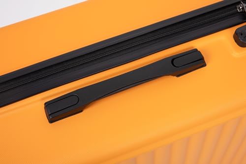 3 Piece Hardshell Luggage Sets Lightweight Suitcase with 2 Hooks, 360 Degree Spinner Wheels, TSA Lock for Travel (20"/24"/28") Orange As Shown One Size4