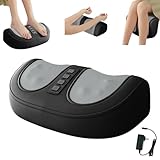 Foot Massager with Heat,with 3 Intensity Levels Shiatsu Kneading,Dual-Frequency Red Light 107.6°F Constant Temperature,Ideal for Feet Pain Relief at Home and Office (Black)
