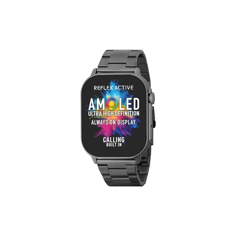 Productafbeelding van Reflex Active AMOLED Serie 29 Smartwatch voor heren met 5,2 cm touchscreen, hartslagmonitor, bloedzuurstofmeting, IP68 waterdicht, fitnesstracker voor iOS, Android voor vergelijking en koopadvies