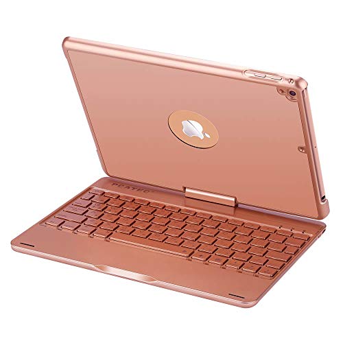 {z iPadL[{[h New iPad 9.7 (2018/2017)/Air/iPad Pro10.5 pL[{[hP[X 360x]@\ 7FLEDobNCg L[{[hJo[ CXBluetoothL[{[h A~ (iP