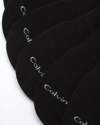 Calvin Klein Men's No Show Socks - 6 Pack Soft Cotton Blend Invisible Liners Loafer Socks for Men with Heel Grip (Size 7-12)4