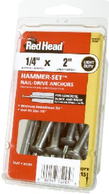 1/4 in. x 2 in. Steel Hammer-Set Nail Drive Concrete Anchors (15-Pack)