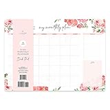 Non-Dated Desk Pad Blotter Office Calendar La Lune Collection by Bright Day, 16 Month 15.5 x 11...