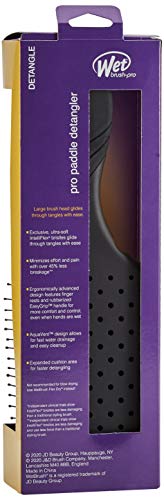 image for Wet Brush Paddle Detangler Hair Brush Black with Soft Bristles, Perfec