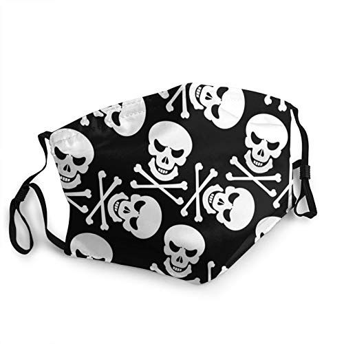 Nahtloses Schwarzweiss Muster Mit Scheln - Mascarilla unisex transpirable lavable reutilizable para exteriores Cover