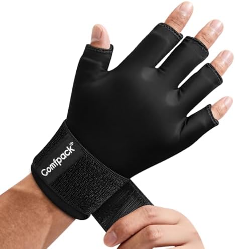 Comfpack Compression Hand Ice Pack Wrap Hot Cold Therapy Glove for Pain Relief, Hand Injuries,Carpal Tunnel, Joint Pain, Tendonitis