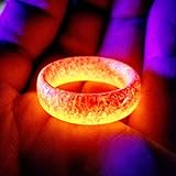 Sinnper Luminous Glow Ring Glowing In The Dark Jewelry Unisex Decoration for Women Men(red,8)