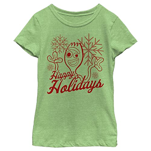 Image of Disney Pixar Toy Story Christmas Forky Happy Holidays Girls T-Shirt
