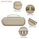 Elonbo Tragetasche für Beats Pill Wireless Bluetooth Lautsprecher, tragbare Lautsprecher Reisetasche Beats Pill Lautsprecher Aufbewahrungshalter, Mesh Tasche passt Ladegerät, Champagner Gold