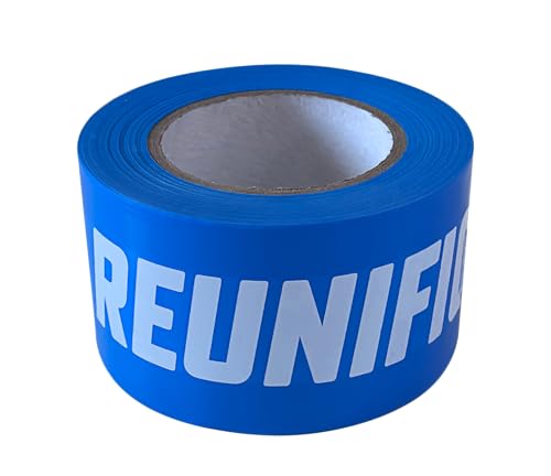 COMMAND GOBAG™ Reunification Boundary Tape, Caution Tape, Blue, 500’, Bold White Print for Reunification Crowd Control 1-Pack
