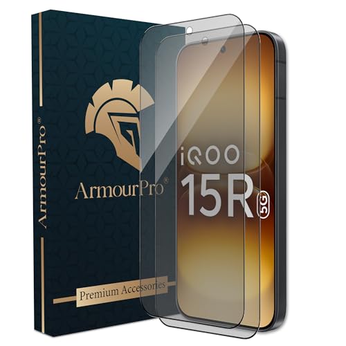 Image of ArmourPro Anti-Glare Matte Tempered Glass for 15R, Pack of 2, Anti Fingerprint Screen Protector, 9H Scratch Resistant, Smooth Touch, Full Edge to Edge Coverage