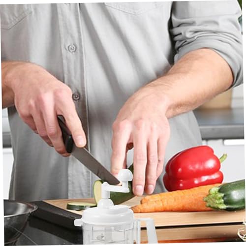Procesador manual de alimentos con cuchillas de acero inoxidable miniatura 4