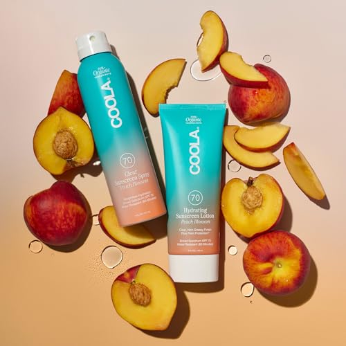 COOLA Organic Sunscreen SPF 70 Sunblock Spray, Dermatologist Tested Skin Care for Daily Protection, Vegan and Gluten Free, Peach Blossom - Image 6