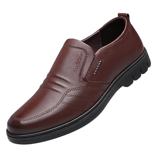 Genérico Zapatos Hombre Vestir, Zapatos De Vestir para Hombre Cuero Suave con Suela Flexible Y Antideslizante Diseño Elegante Y Versátil Zapato para Oficina Eventos O Uso Diario Estilo Clásico | Ya disponible en tu tienda friki favorita! En mundofriki.es!
