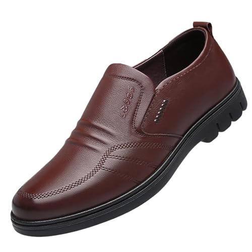 Genérico Zapatos Hombre Vestir, Zapatos De Vestir para Hombre Cuero Suave con Suela Flexible Y Antideslizante Diseño Elegante Y Versátil Zapato para Oficina Eventos O Uso Diario Estilo Clásico
