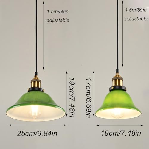 Lámpara de araña de cristal verde E27 con acabado de lujo 7