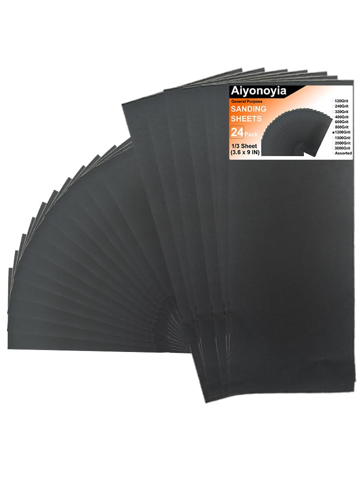 Sandpaper Variety Pack - 80 Sheets for Wood & Metal -9