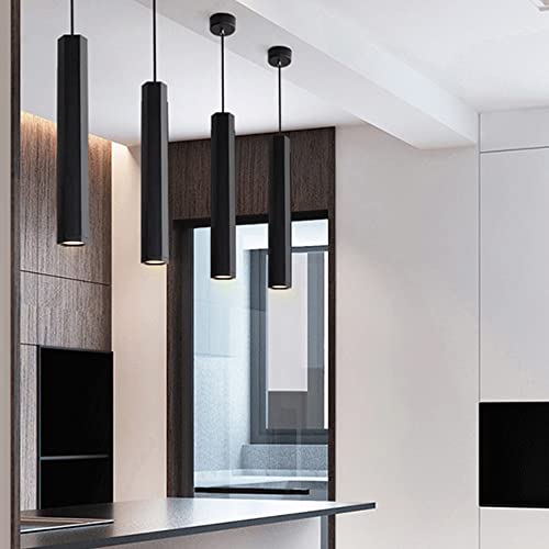 Lámpara colgante de cilindro para mesita de noche con luz LED integrada 3