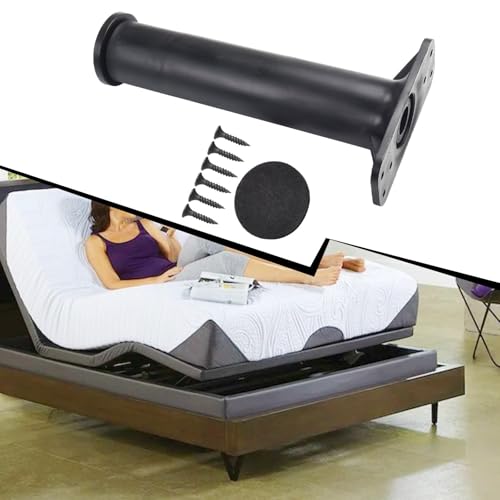 Axorafow Soporte telescópico variable para ajustar la altura de los muebles, construcción de acero resistente, rango de extensión de 18-34 cm, color negro (1 paquete) (18-20 cm)