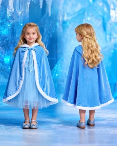 Capa de Princesa para Niñas con Capucha y Pelaje miniatura 3