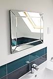 MirrorOutlet Espejo de Pared Biselado Veneciano de un Solo Borde para baño, 60 x 30 cm
