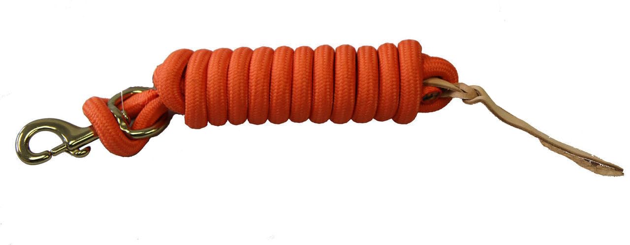 Vaquero Caballo de Nylon Cuerda de Plomo con Cuero Popper 9 "x 5/8"