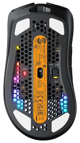 GLORIOUS Gaming Model D 2 Wireless Ratón Gaming inalámbrico - ergonómico, superligero 66 g, 210 h de batería, Sensor óptico 26K, 6 Botones programables, 80 Millones de clics, FPS, MMO, MOBA - Negro - imagen 16