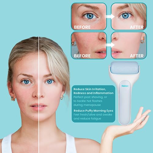 HAKIMI Skincare Ice Roller for Face - Facial Massage Roller with Portable Freezer Case for Extended Cooling, Pain Relief, Minimized Pores, and a Radiant Skin Set for All Womens Gifts for Christmas - Image 4