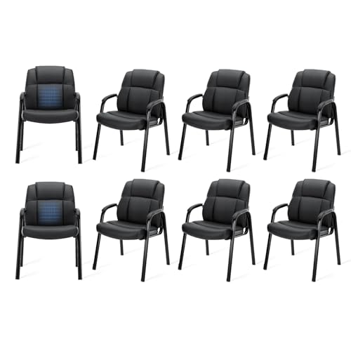 OLIXIS Waiting Room Reception Chairs Set of 8