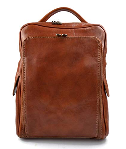 Sac en cuir homme femme sac à dos et bandoulière de veau miel
