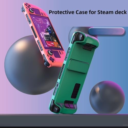Funda Protectora para Steam Deck, Colorida Consola de Juegos de Mano Funda Anti-arañazos a Prueba de Polvo Cubierta Protectora con Soporte para Steam Deck Oled Accesorios (Rosa) - imagen 2