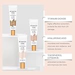 BB Tinted Moisturizer SPF 30, BB Tinted Care Primer, BB Tinted Care Primer with Brush, Full Coverage Light-Medium Skin Color Hydrating & Smoothing (Natural*1 with Brush) - Image 4