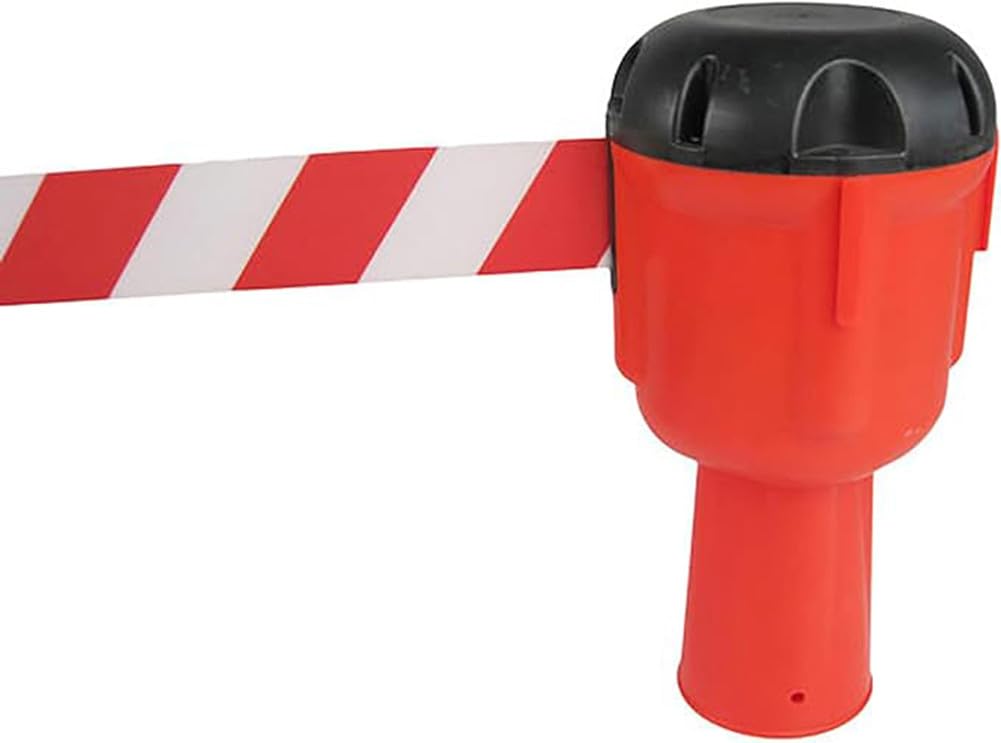 Cintura di segnalazione di emergenza retrattile, nastro di avvertenza for coni stradali(Red,10m)