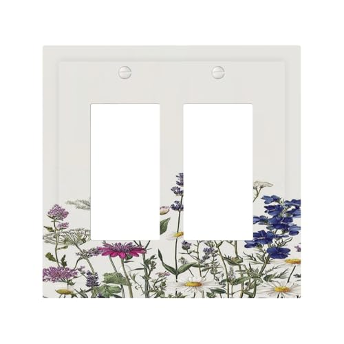 Cubiertas decorativas para toma de corriente de flores botánicas para salón elegante 2