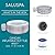 Bestway SaluSpa Cancun AirJet 2 to 4 Person Inflatable Hot Tub, 71 x 26 Inch Round Portable Outdoor Spa with 120 Soothing Jets and Cover, Gray