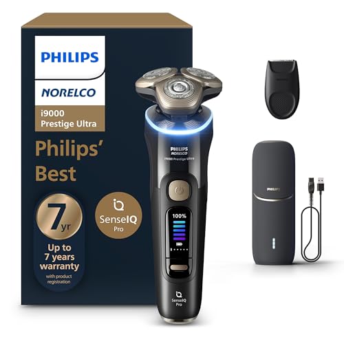 Image of Philips Norelco i9000 Prestige Ultra Electric Shaver, Ink Black