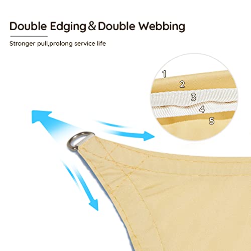 Quictent WP20X16-L-S-FBA-2 20X16 Ft Waterproof Sun Shade Sail thumb #4